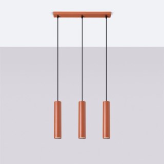 Lampa wisząca LAGOS 3L ochra czerwona