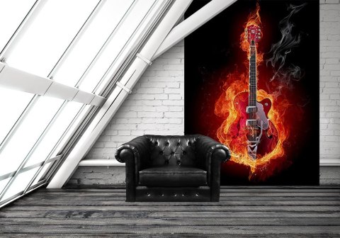 Ognista gitara - fototapeta Ognista gitara - fototapeta