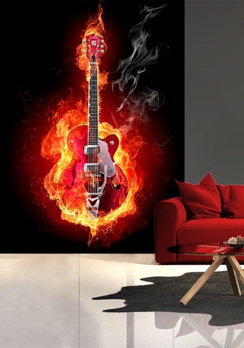Ognista gitara - fototapeta Ognista gitara - fototapeta