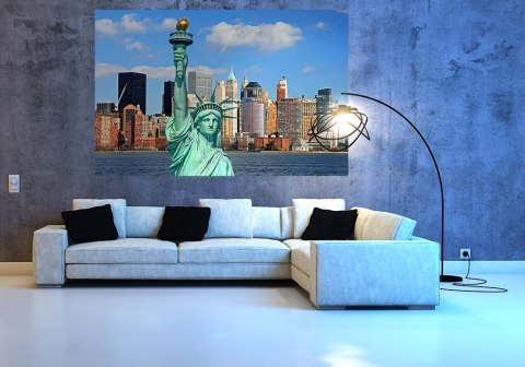 Statua wolności, Manhattan Skyline - fototapeta Statua wolności, Manhattan Skyline - fototapeta
