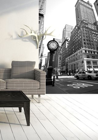 New York, zegar - fototapeta