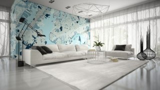 Nowy Jork - mapa w kolorach - fototapeta