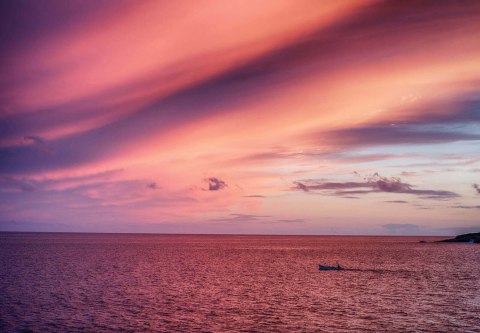 Zachód słońca nad oceanem - fototapeta Zachód słońca nad oceanem - fototapeta