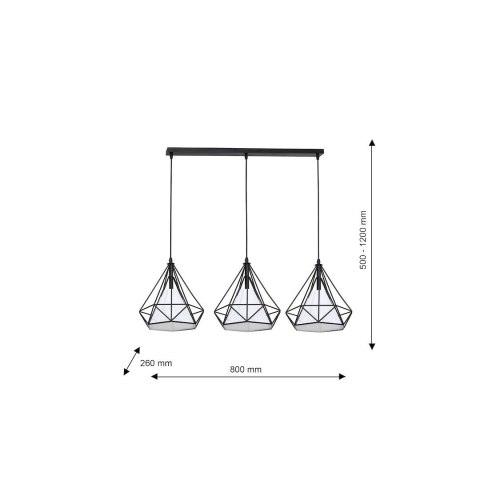 Lampa Wisząca TRIANGOLO 3xE27 Lampa Wisząca TRIANGOLO 3xE27