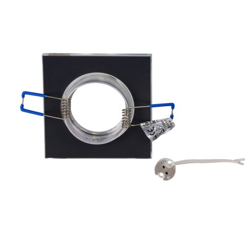 SS-13 CH/WH MR16 CHROM oczko sufitowe lampa sufitowa STAŁA KWADRATOWA SZKŁO BEZBARWNE