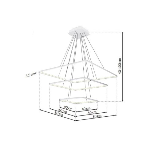 LAMPA WISZĄCA NIX WHITE 117W LED