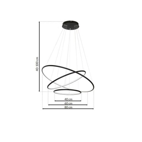LAMPA WISZĄCA ORION BLACK 99W LED