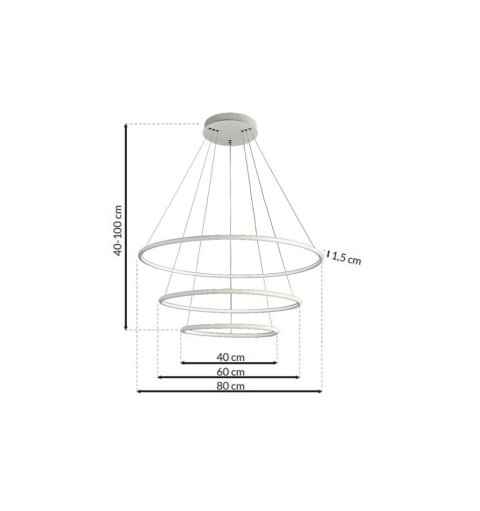 LAMPA WISZĄCA ORION WHITE 99W LED