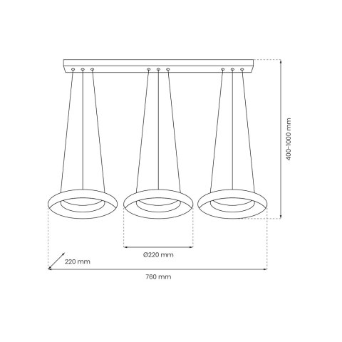 LAMPA WISZĄCA RONDO NERO 36W LED LAMPA WISZĄCA RONDO NERO 36W LED