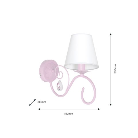 Kinkiet SARA PINK 1xE14/40W/230V Kinkiet SARA PINK 1xE14/40W/230V