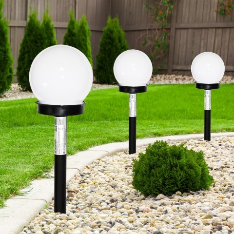 Lampka Ogrodowa Kulka Solarna Plastik Czarny Lampka Ogrodowa Kulka Solarna Plastik Czarny