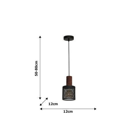 Lampa Wisząca ARES BLACK 1xE27 Lampa Wisząca ARES BLACK 1xE27