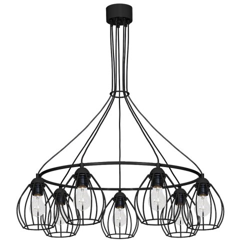 Lampa Wisząca DON BLACK 7xE27 Lampa Wisząca DON BLACK 7xE27