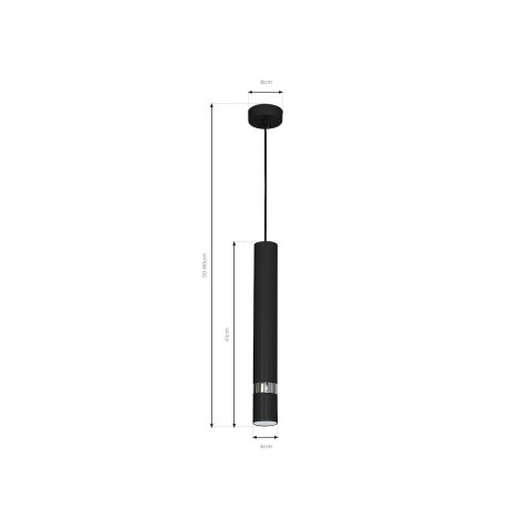 Lampa wisząca JOKER BLACK/CHROME 1xGU10