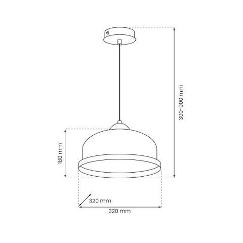 Lampa wisząca STUDIO WHITE 1xE27