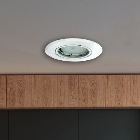 Oczko Okrągłe GU10 1X5W Led Biały
