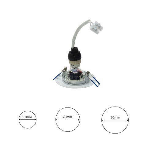 Oczko Okrągłe GU10 1X5W Led Biały