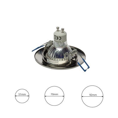 OCZKO OKRĄGŁE GU10 1X5W LED SATYNA