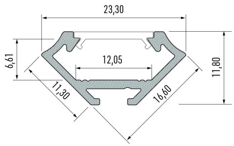 PROFIL ALUMINIOWY NAROŻNY BIAŁY TYP C 1m + KLOSZ MLECZNY PROFIL ALUMINIOWY NAROŻNY BIAŁY TYP C 1m + KLOSZ MLECZNY