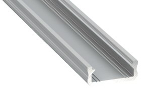 PROFIL ALUMINIOWY SREBRNY TYP D 1m + KLOSZ MLECZNY