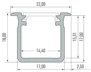 PROFIL ALUMINOWY BIAŁY TYP G 1m + KLOSZ MLECZNY