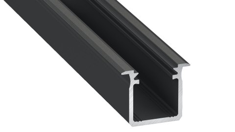 PROFIL ALUMINOWY CZARNY TYP G 1m + KLOSZ MLECZNY PROFIL ALUMINOWY CZARNY TYP G 1m + KLOSZ MLECZNY