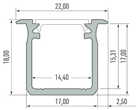 PROFIL ALUMINiOWY SREBRNY TYP G 2m + KLOSZ MLECZNY PROFIL ALUMINiOWY SREBRNY TYP G 2m + KLOSZ MLECZNY
