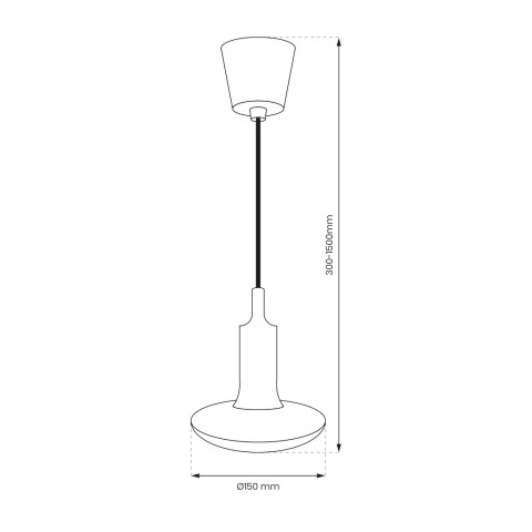 ŻARÓWKA UFO 15W LED ZÓŁTA + KABEL W OPLOCIE