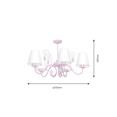 Żyrandol SARA PINK 5xE14 Żyrandol SARA PINK 5xE14