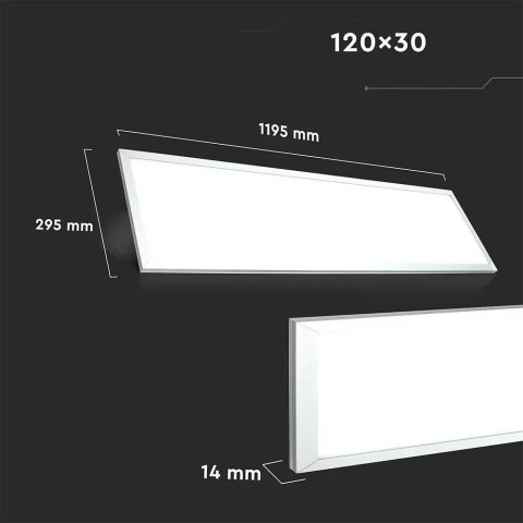 Panel LED V-TAC 45W 1200x300 PMMA VT-12030 3000K 3600lm Panel LED V-TAC 45W 1200x300 PMMA VT-12030 3000K 3600lm