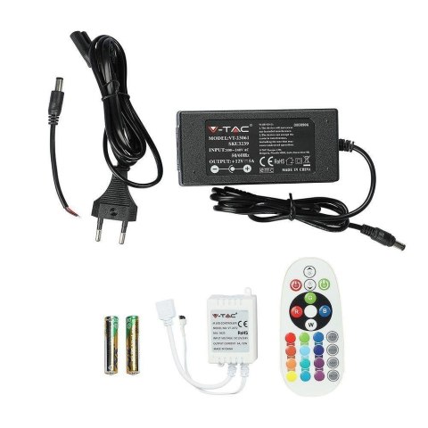 Taśma LED V-TAC Zestaw Taśma Zasilacz Pilot Sterownik VT-5050 60 IP20-RGB RGB 1000lm Taśma LED V-TAC Zestaw Taśma Zasilacz Pilot Sterownik VT-5050 60 IP20-RGB RGB 1000lm