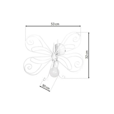 Kinikiet MOTYL 2 WHITE 1xE27