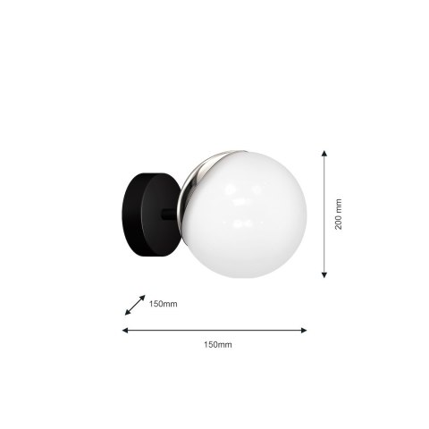 Kinkiet SFERA BLACK/CHROME 1xE14 Kinkiet SFERA BLACK/CHROME 1xE14
