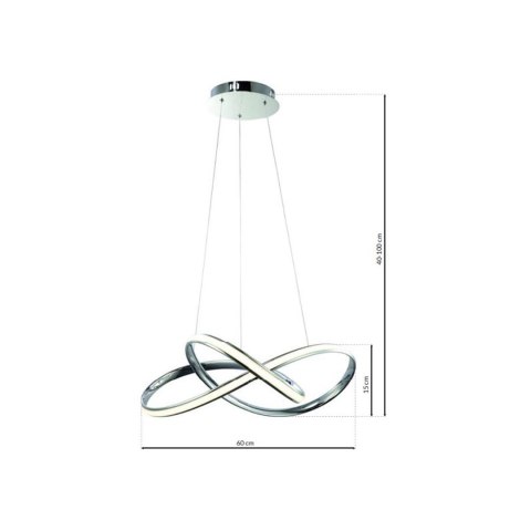 LAMPA WISZĄCA CAPPIO CHROME 36W LED