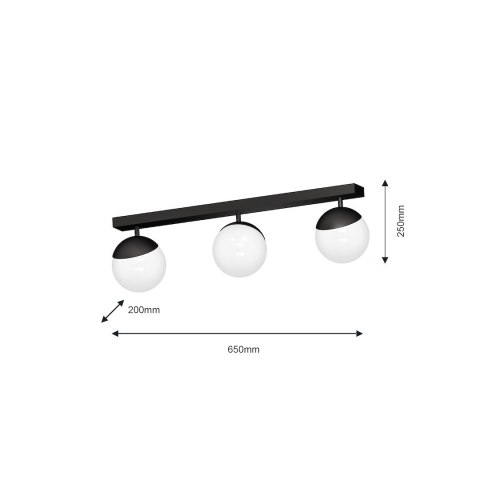 Lampa sufitowa SFERA BLACK 3xE14 Lampa sufitowa SFERA BLACK 3xE14