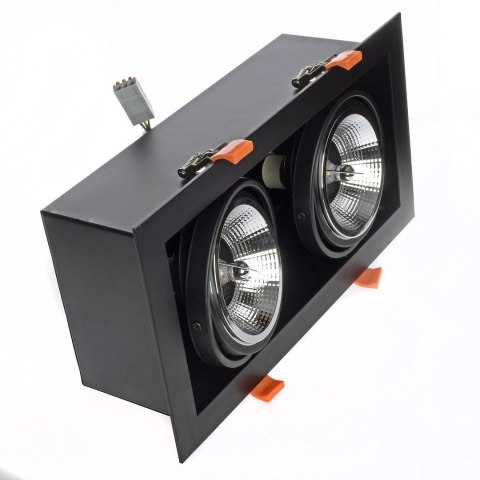 Oprawa Podtynkowa Plaza 2xGU10 AR111 Czarny