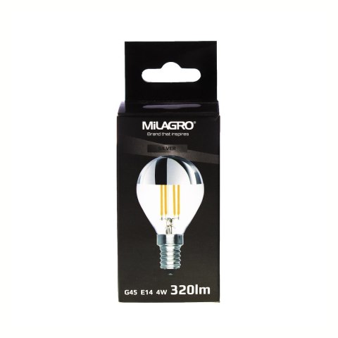Żarówka Filamentowa LED 4W G45 E14 2700K TOP SILVER Żarówka Filamentowa LED 4W G45 E14 2700K TOP SILVER