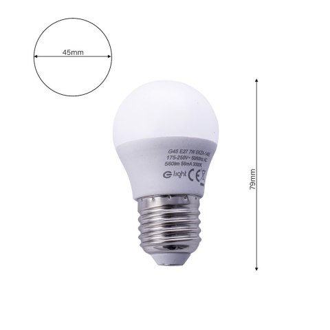 Żarówka LED 7W E27 G45. Barwa: Ciepła Żarówka LED 7W E27 G45. Barwa: Ciepła