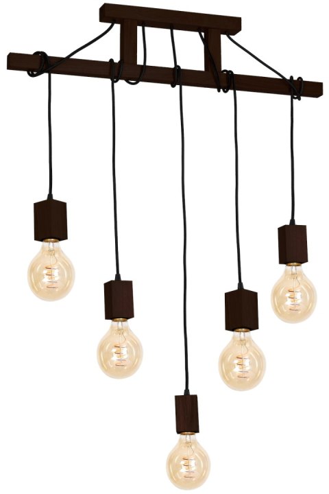 Lampa Wisząca JACK 5xE27 Orzech