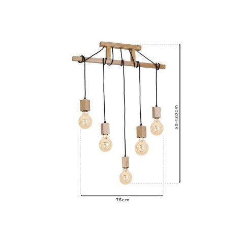 Lampa Wisząca JACK 5xE27