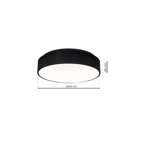 Plafon OHIO BLACK 40W LED 3000K-4000K Ø450mm