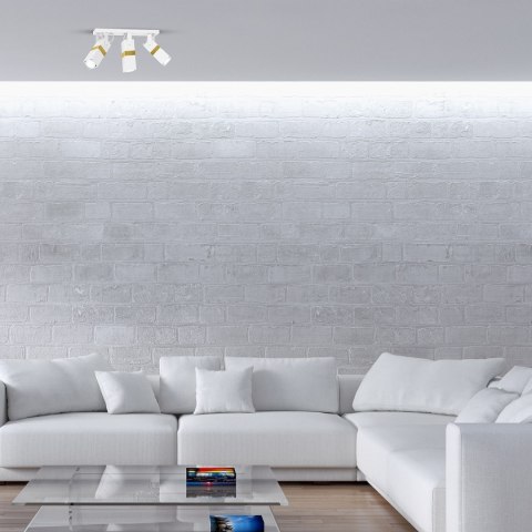 Lampa sufitowa Vidar 3xGU10 Biały/Złoty