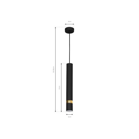 Lampa wisząca JOKER BLACK/GOLD 1xGU10