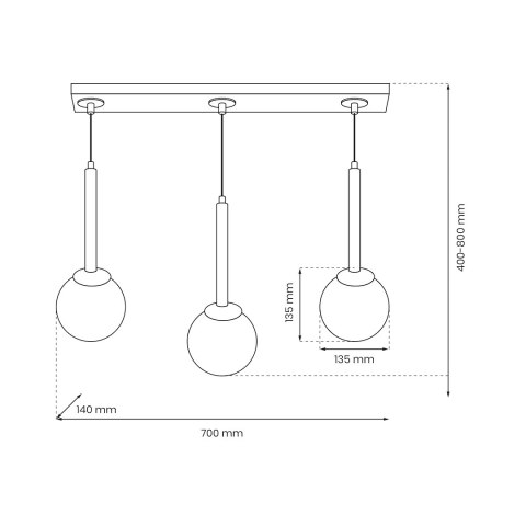 Lampa wisząca PARMA 3xE14 Lampa wisząca PARMA 3xE14