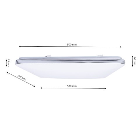 Plafon PALERMO 72W LED Ściemnialny+ Pilot
