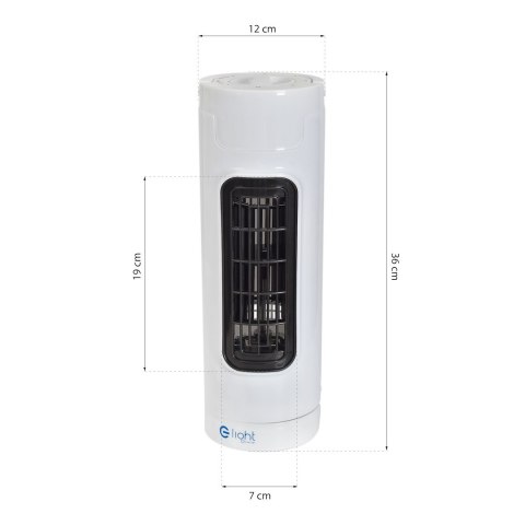 Wentylator stołowy EKO-LIGHT 14" Tower Biały