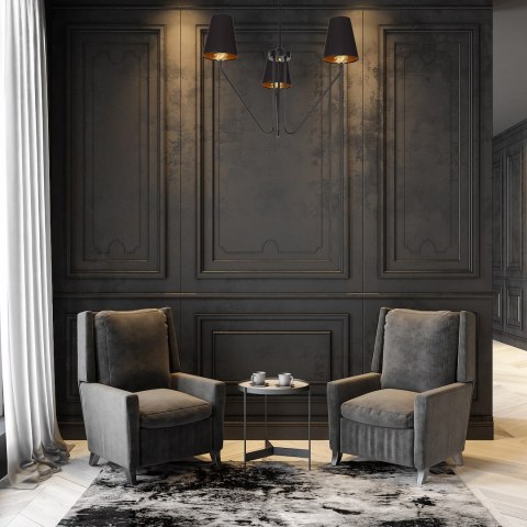 Żyrandol VICTORIA BLACK 3xE27