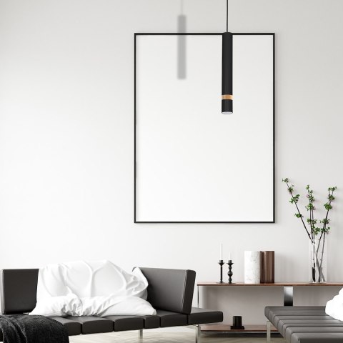 Lampa wisząca JOKER BLACK/WOOD 1xGU10