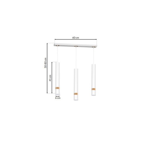 Lampa wisząca JOKER WHITE/WOOD 3xGU10