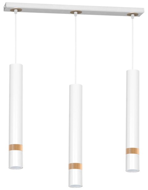 Lampa wisząca JOKER WHITE/WOOD 3xGU10